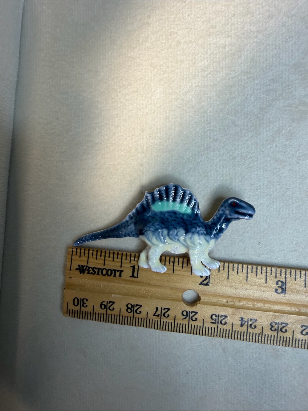 Blue and Cream dino brooch and pendant - Picture 6 of 6
